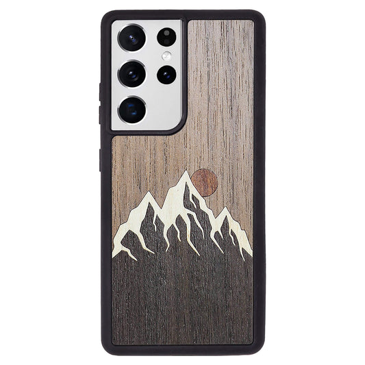 Wooden Case for Samsung Galaxy S21 Ultra Mountains