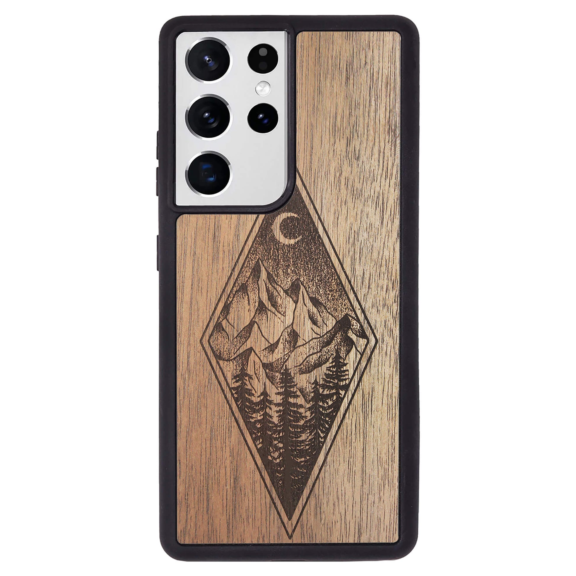 Wooden Case for Samsung Galaxy S21 Ultra Mountain Night