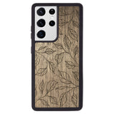 Wooden Case for Samsung Galaxy S21 Ultra Botanical Leaves