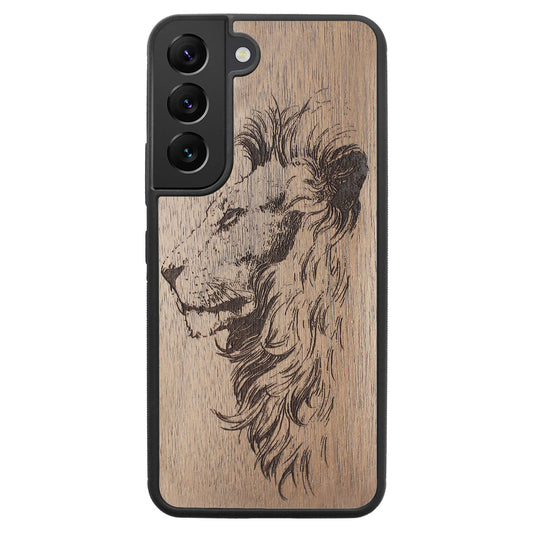 Wooden Case for Samsung Galaxy S22 Lion