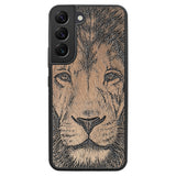 Wooden Case for Samsung Galaxy S22 Lion face