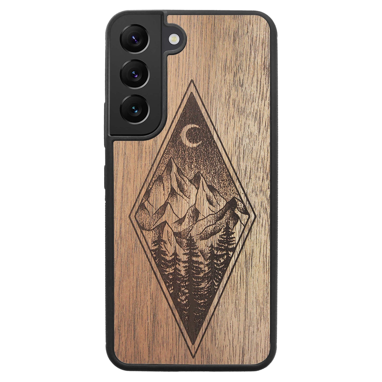 Wooden Case for Samsung Galaxy S22 Mountain Night