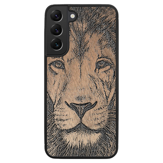 Wooden Case for Samsung Galaxy S22 Plus Lion face