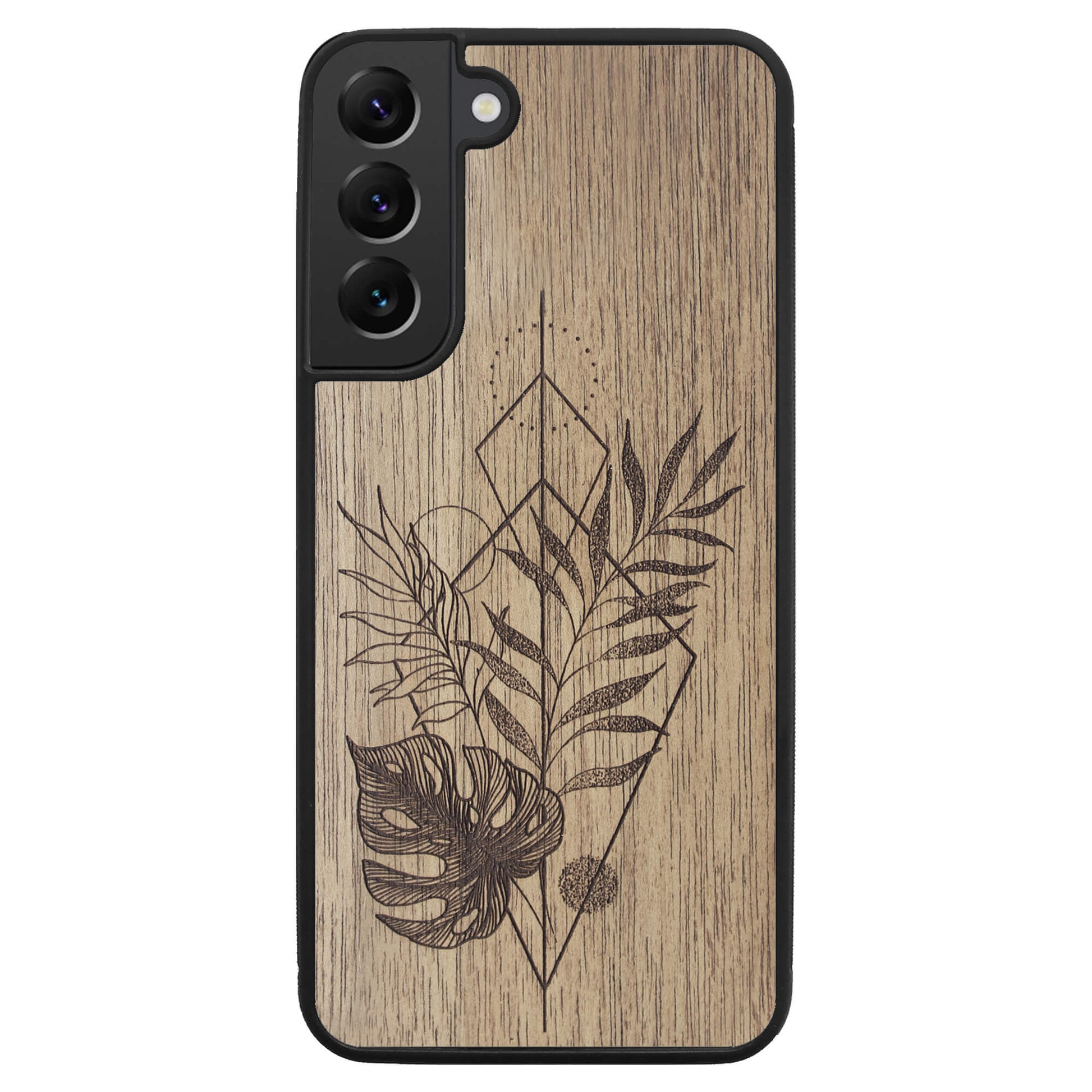 Wooden Case for Samsung Galaxy S22 Plus Monstera