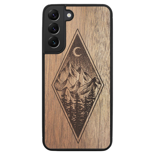 Wooden Case for Samsung Galaxy S22 Plus Mountain Night