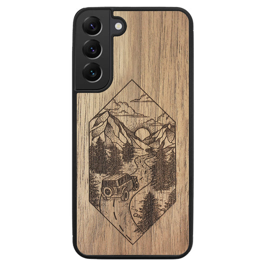 Wooden Case for Samsung Galaxy S22 Plus Mountain Road