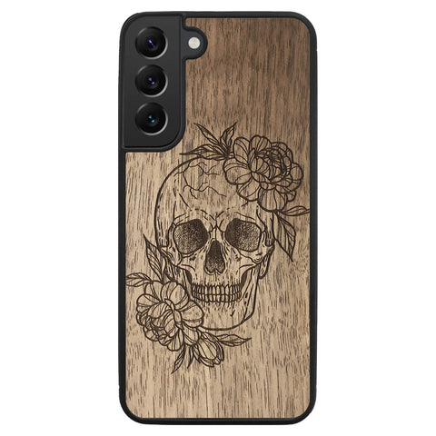 Wooden Case for Samsung Galaxy S22 Plus Skull
