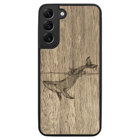Wooden Case for Samsung Galaxy S22 Plus Whale