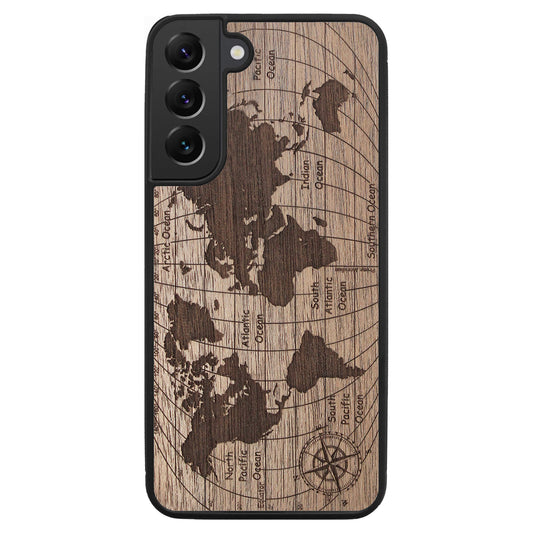Wooden Case for Samsung Galaxy S22 Plus World Map