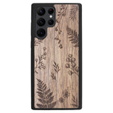 Wooden Case for Samsung Galaxy S22 Ultra Botanical