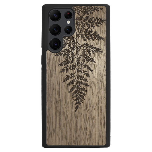 Wooden Case for Samsung Galaxy S22 Ultra Fern