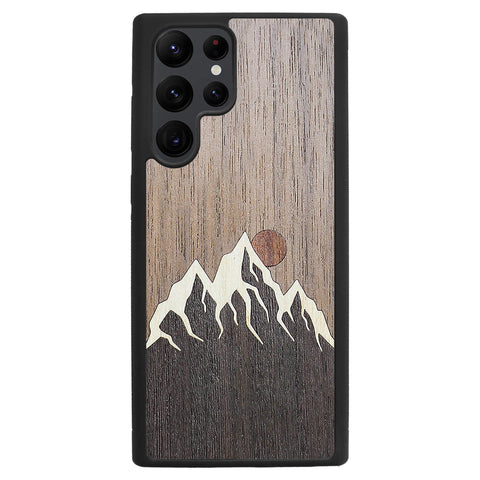 Wooden Case for Samsung Galaxy S22 Ultra Mountains