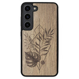 Wooden Case for Samsung Galaxy S23 Monstera