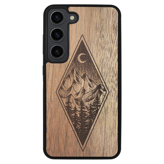 Wooden Case for Samsung Galaxy S23 Mountain Night