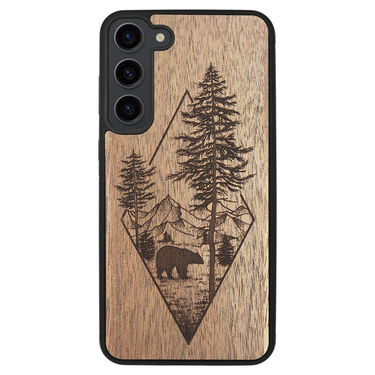 Wooden Case for Samsung Galaxy S23 Plus Woodland Bear