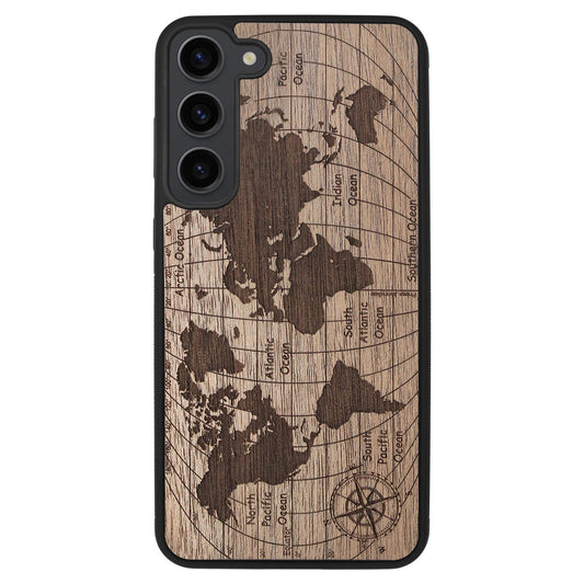 Wooden Case for Samsung Galaxy S23 Plus World Map