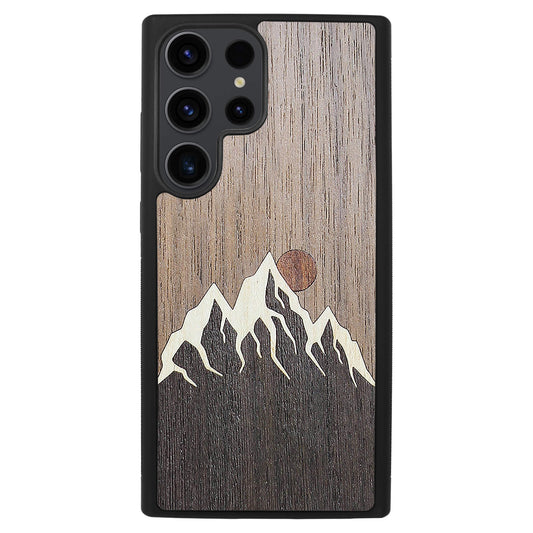 Wooden Case for Samsung Galaxy S23 Ultra Mountains
