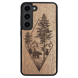 Wooden Case for Samsung Galaxy S23 Woodland Bear