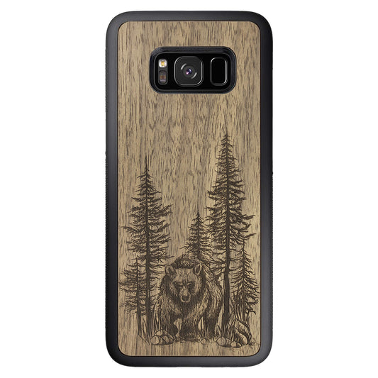 Wooden Case for Samsung Galaxy S8 Bear Forest