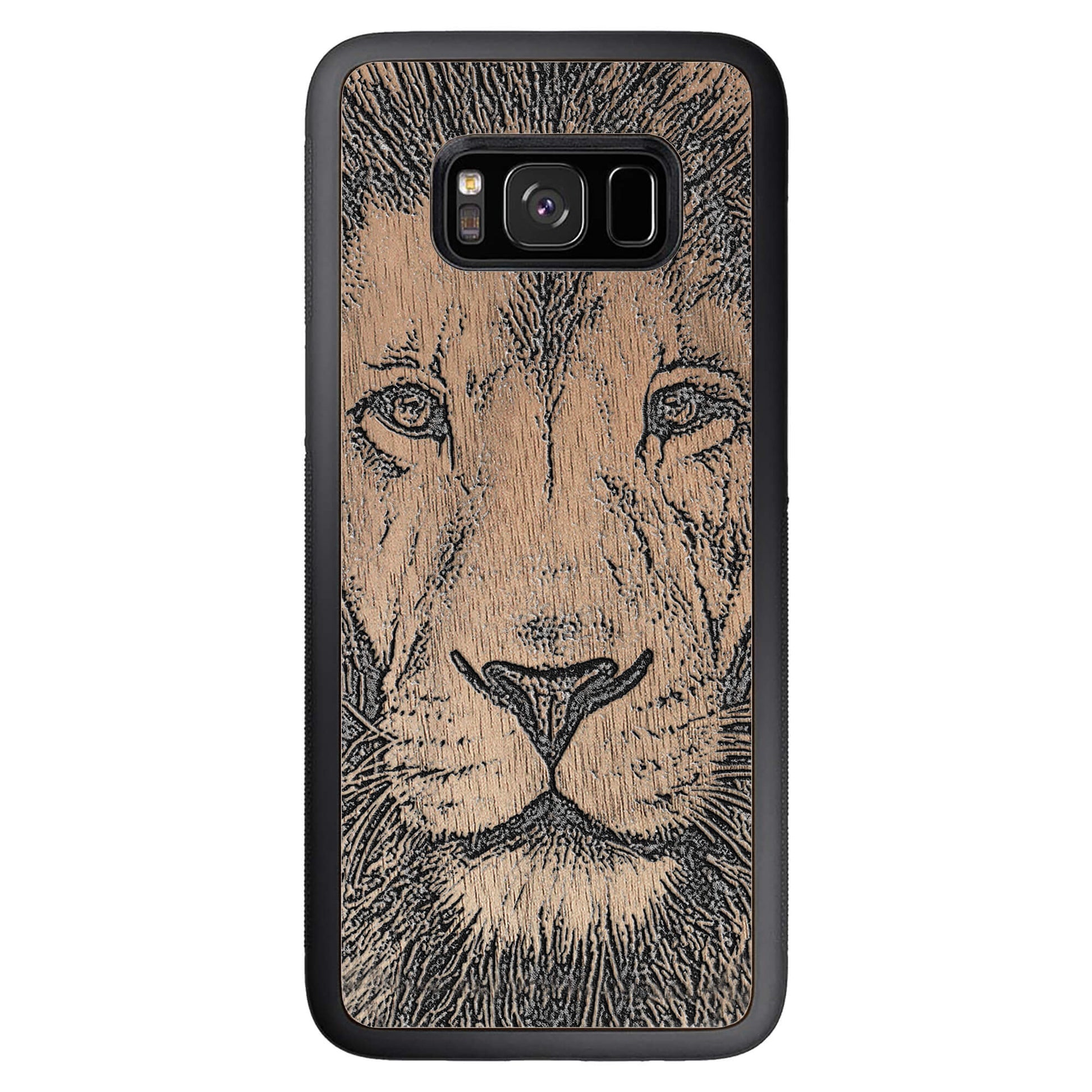 Wooden Case for Samsung Galaxy S8 Lion face