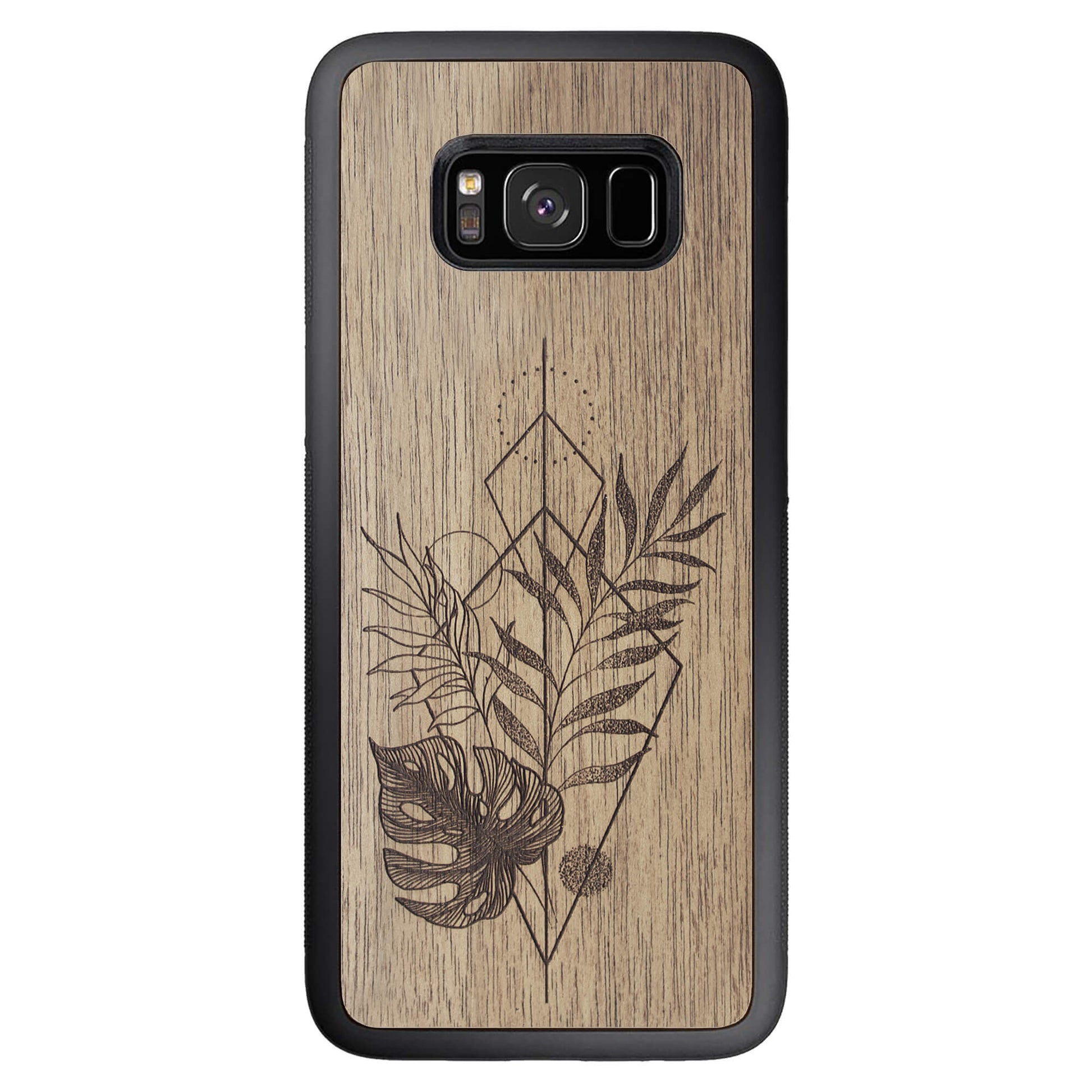 Wooden Case for Samsung Galaxy S8 Monstera