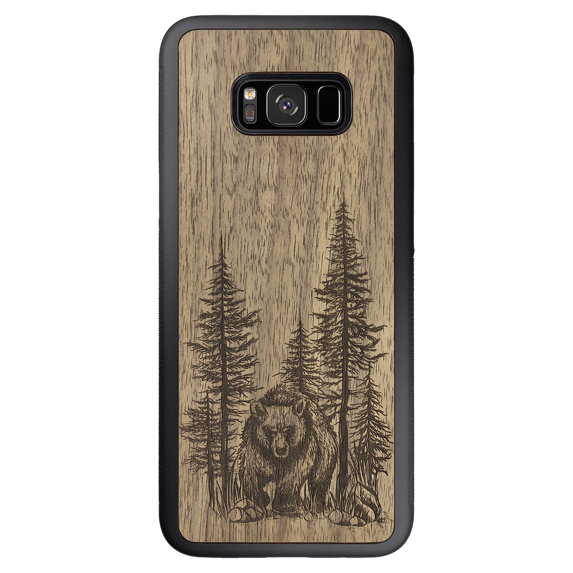 Wooden Case for Samsung Galaxy S8 Plus Bear Forest