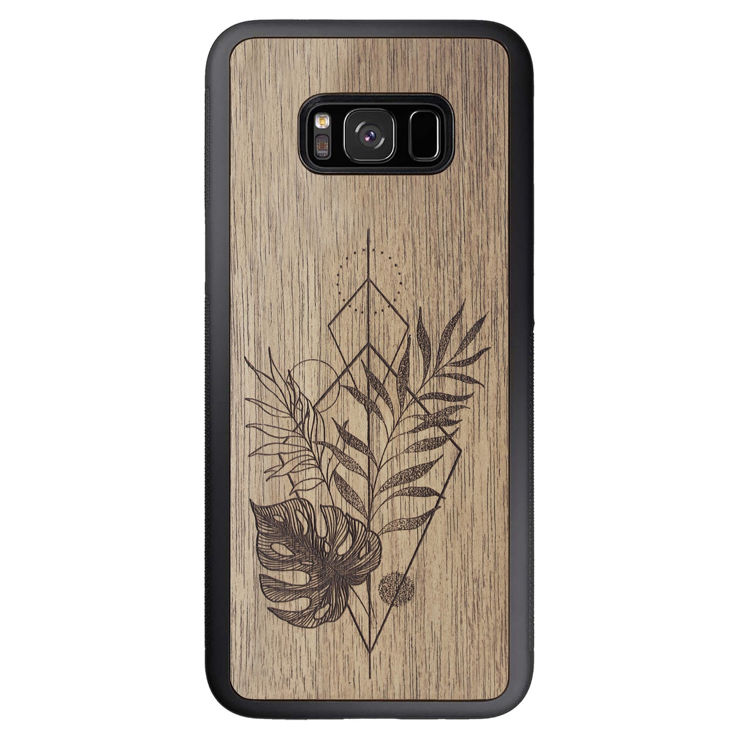 Wooden Case for Samsung Galaxy S8 Plus Monstera