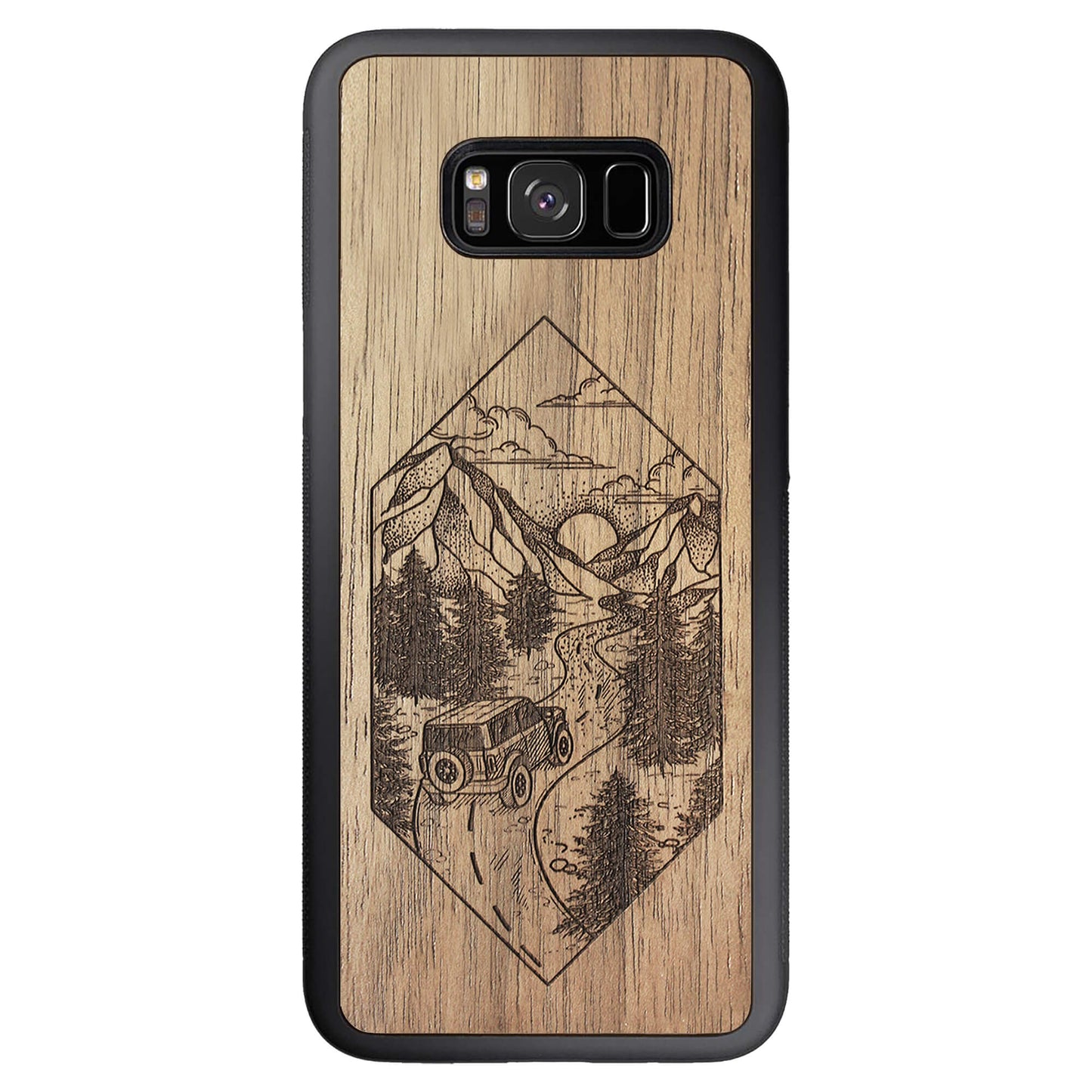 Wooden Case for Samsung Galaxy S8 Plus Mountain Road