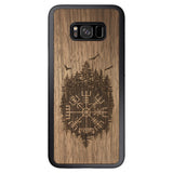 Wooden Case for Samsung Galaxy S8 Plus Viking Compass Vegvisir