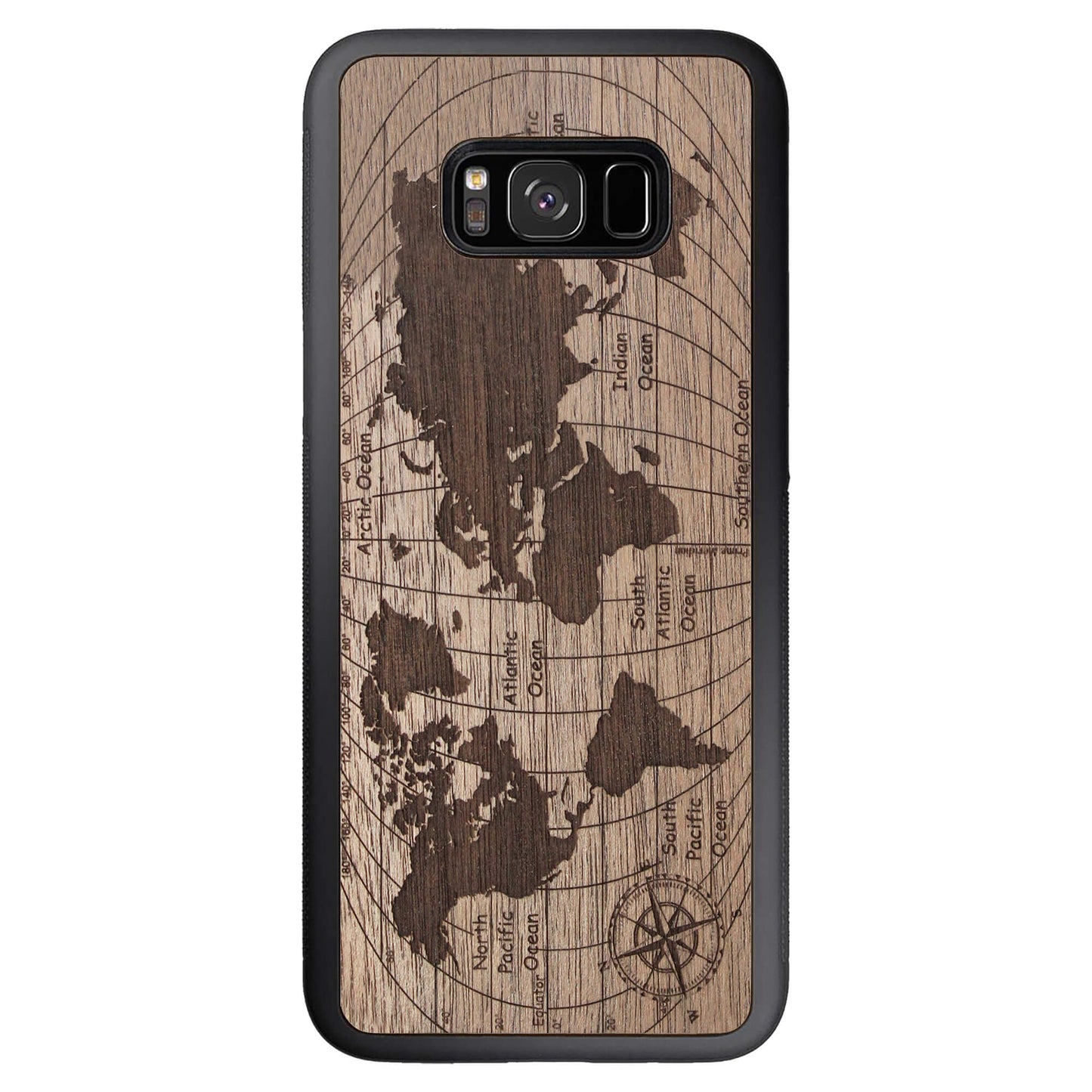 Wooden Case for Samsung Galaxy S8 Plus World Map