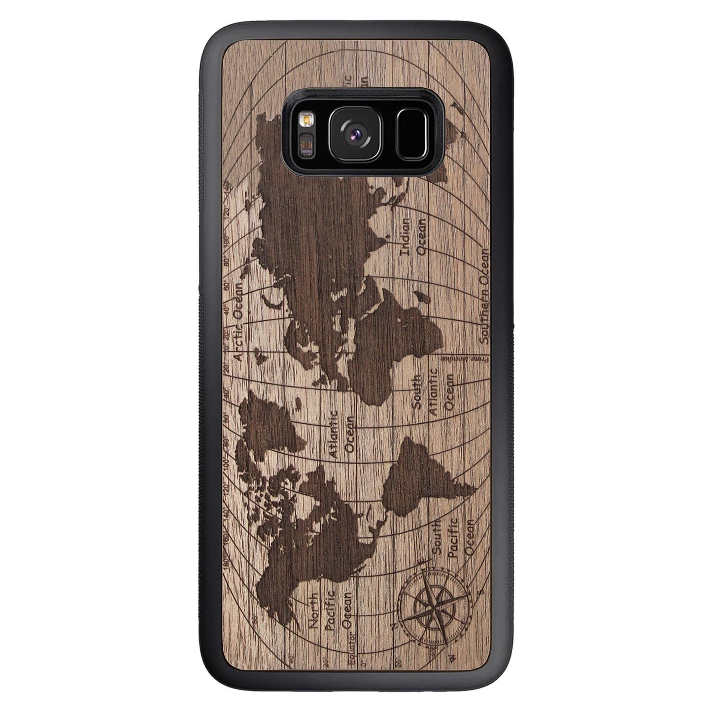 Wooden Case for Samsung Galaxy S8 World Map