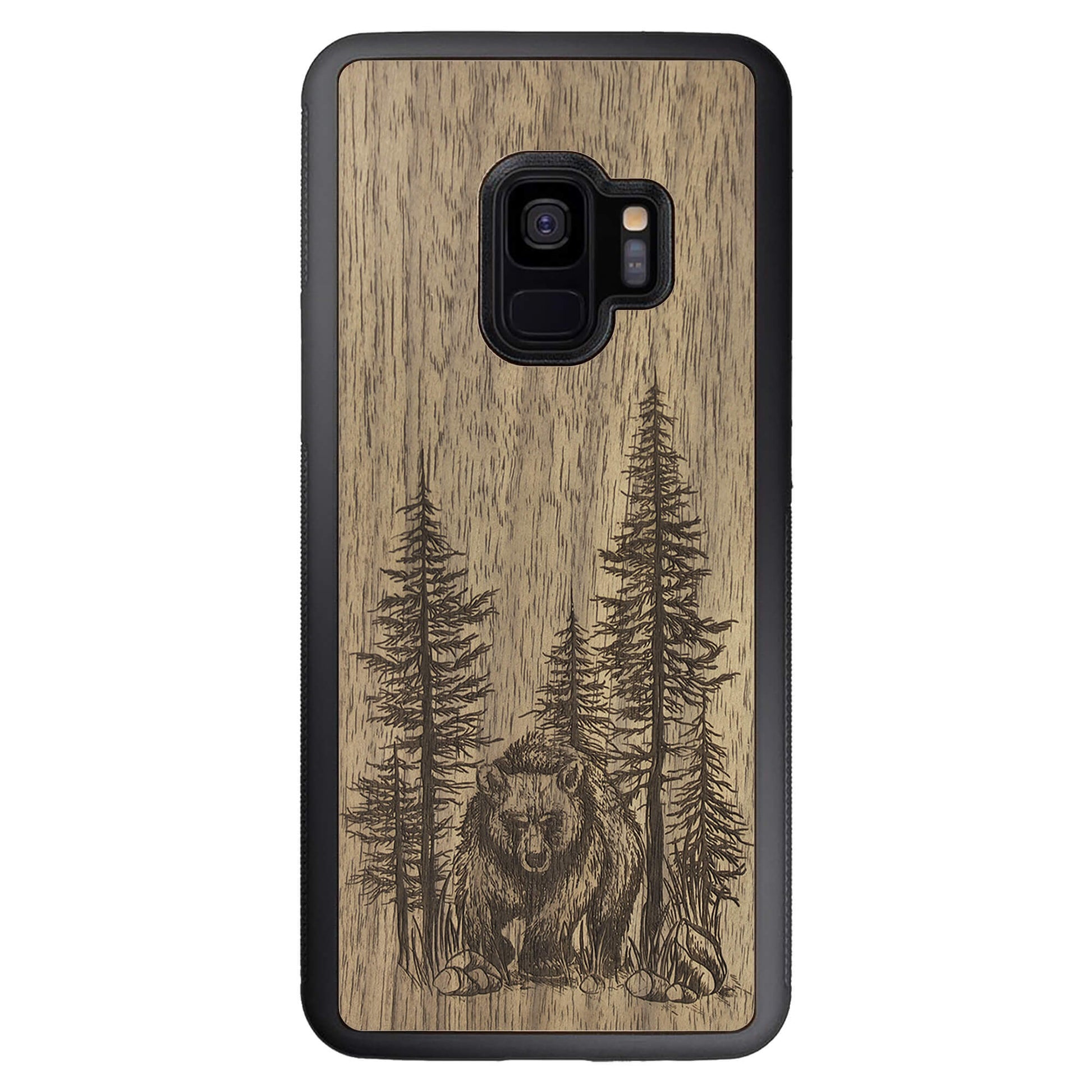 Wooden Case for Samsung Galaxy S9 Bear Forest