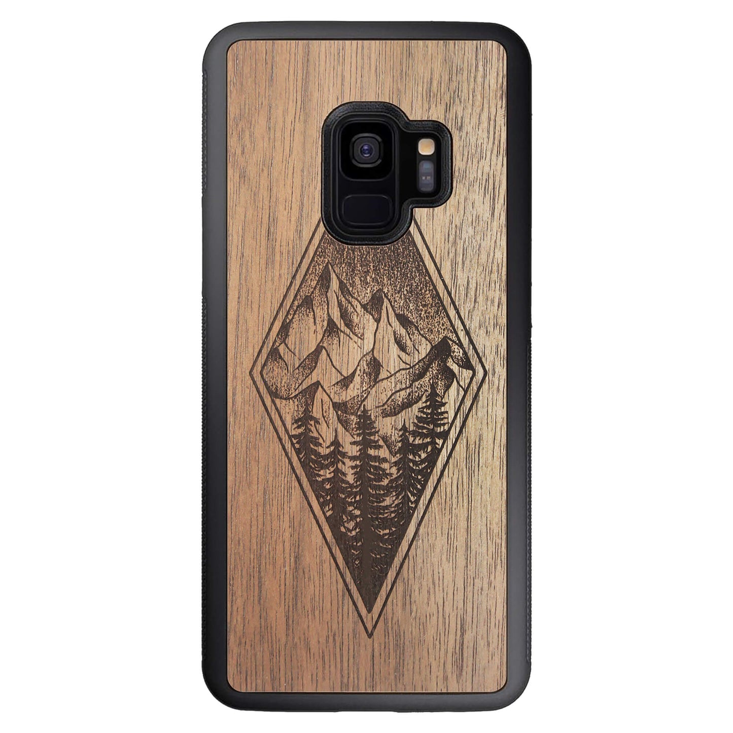Wooden Case for Samsung Galaxy S9 Mountain Night