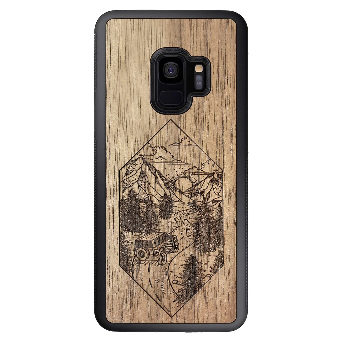 Wooden Case for Samsung Galaxy S9 Mountain Road