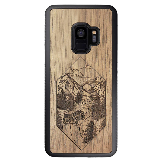 Wooden Case for Samsung Galaxy S9 Mountain Road