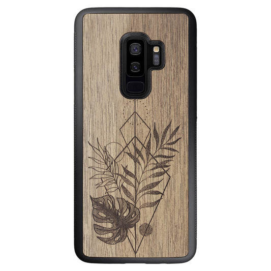 Wooden Case for Samsung Galaxy S9 Plus Monstera