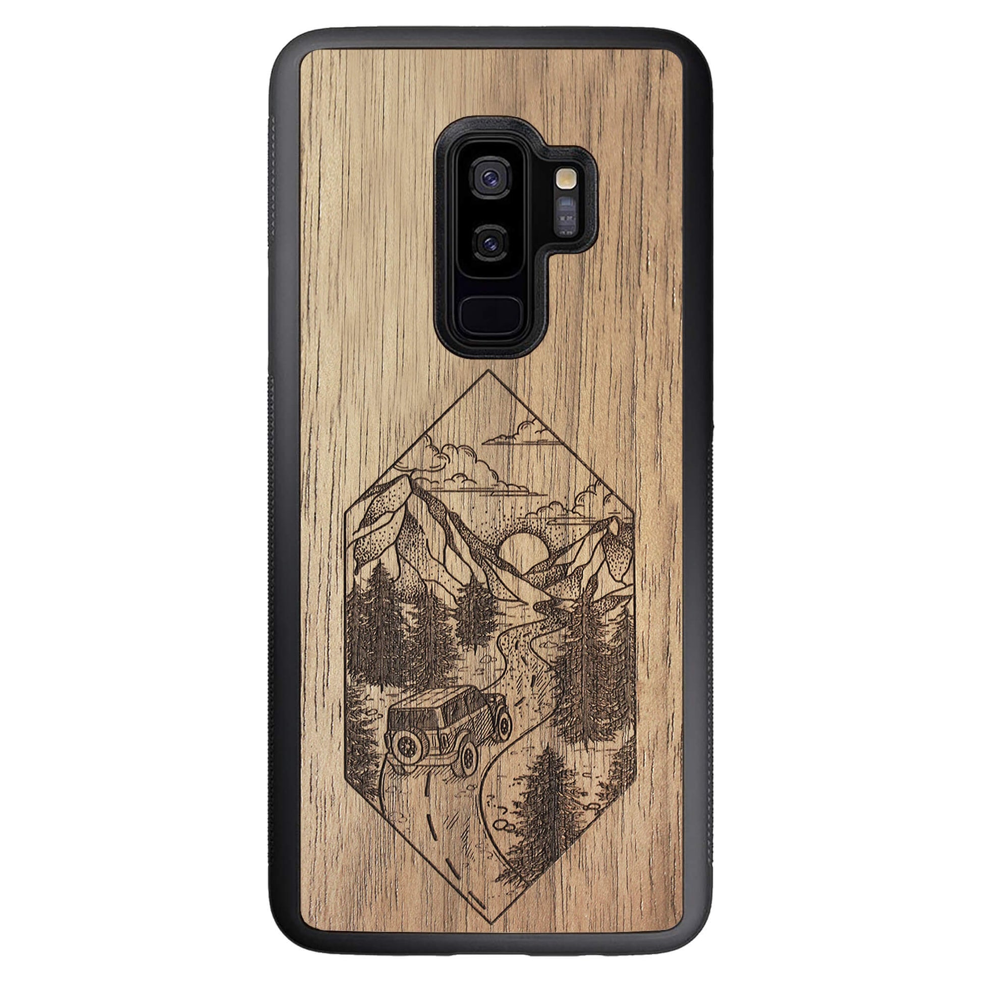 Wooden Case for Samsung Galaxy S9 Plus Mountain Road