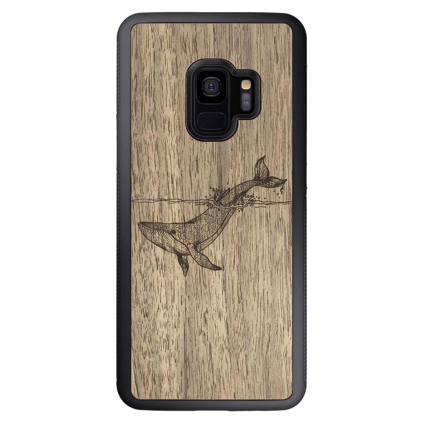 Wooden Case for Samsung Galaxy S9 Whale