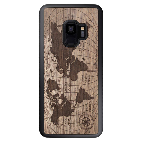 Wooden Case for Samsung Galaxy S9 World Map