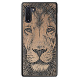 Wooden Case for Samsung Galaxy Note 10 Lion face