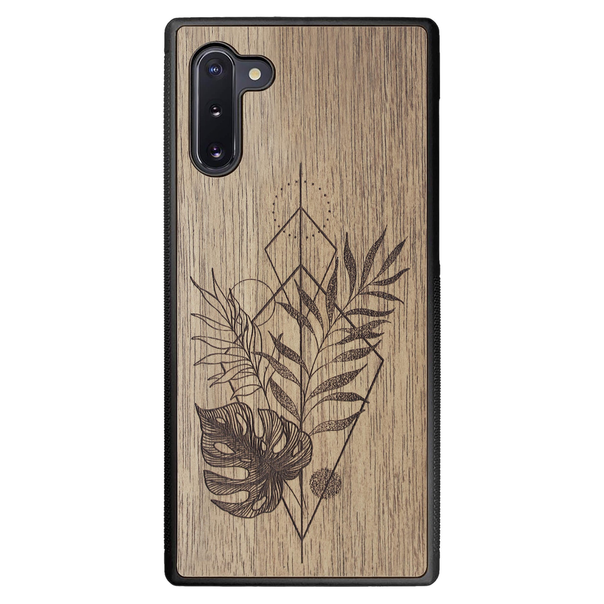 Wooden Case for Samsung Galaxy Note 10 Monstera
