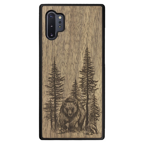 Wooden Case for Samsung Galaxy Note 10 Plus Bear Forest