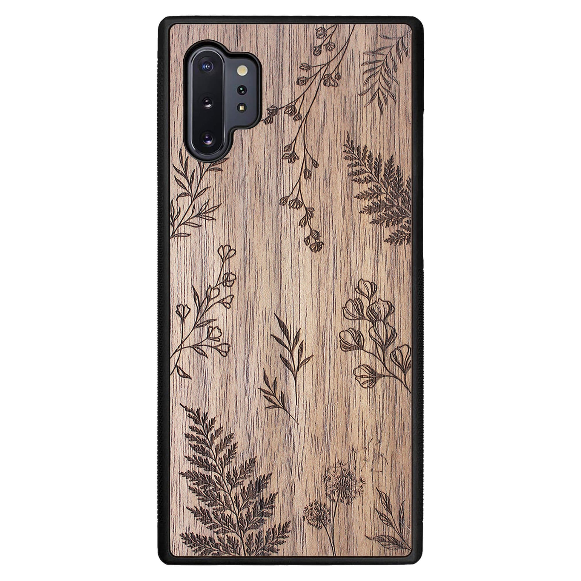 Wooden Case for Samsung Galaxy Note 10 Plus Botanical