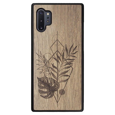 Wooden Case for Samsung Galaxy Note 10 Plus Monstera