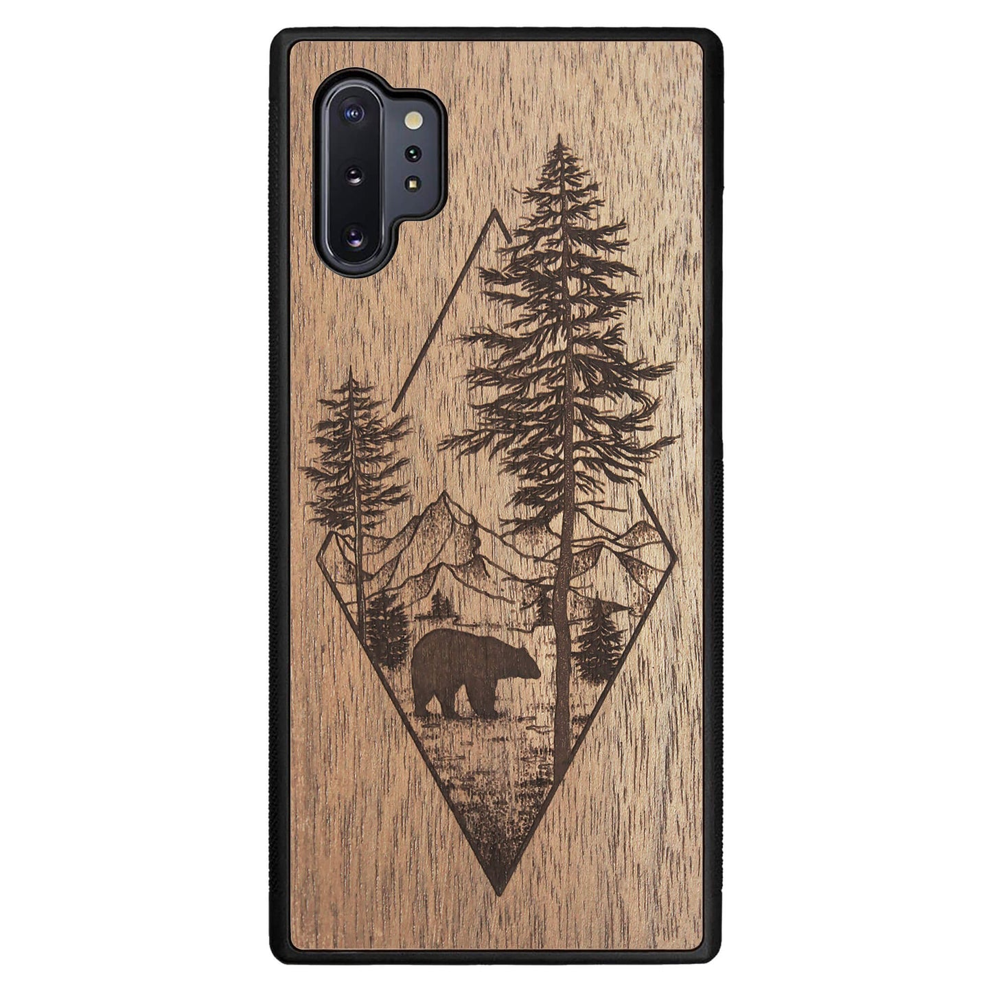 Wooden Case for Samsung Galaxy Note 10 Plus Woodland Bear
