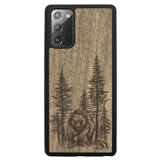 Wooden Case for Samsung Galaxy Note 20 Bear Forest