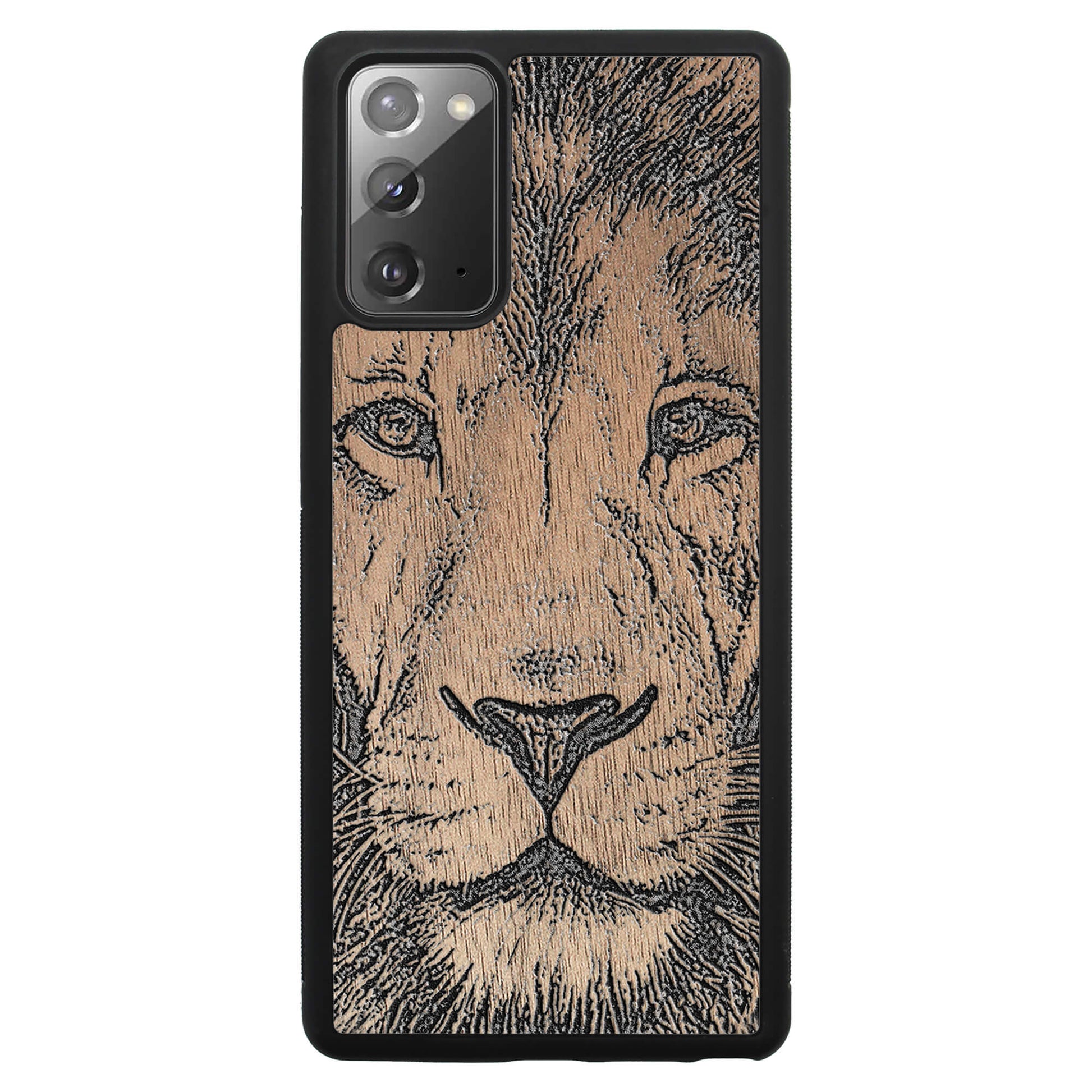 Wooden Case for Samsung Galaxy Note 20 Lion face