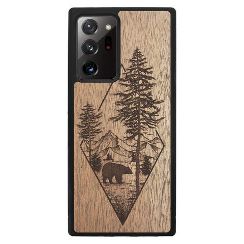Wooden Case for Samsung Galaxy Note 20 Ultra Woodland Bear