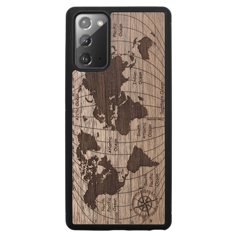 Wooden Case for Samsung Galaxy Note 20 World Map