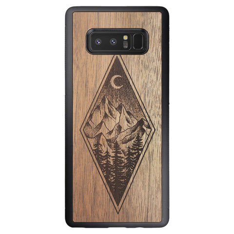 Wooden Case for Samsung Galaxy Note 8 Mountain Night